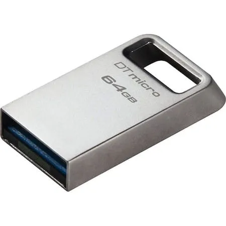 Memorie USB KINGSTON DataTraveler Micro 64GB USB 3.2 Gen1 Metalic
