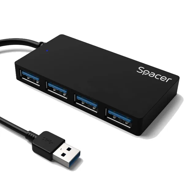 Hub extern SPACER SPH-332 4 porturi USB 3.0 Negru