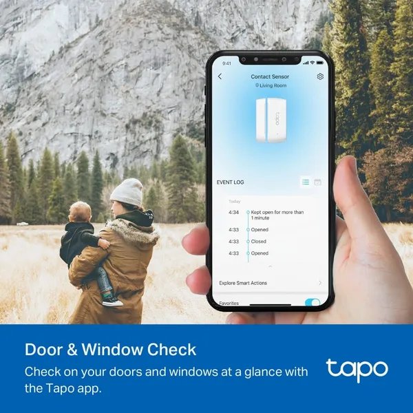 Senzor smart mișcare TP-LINK Tapo T110 WiFi Alb - imagine 3