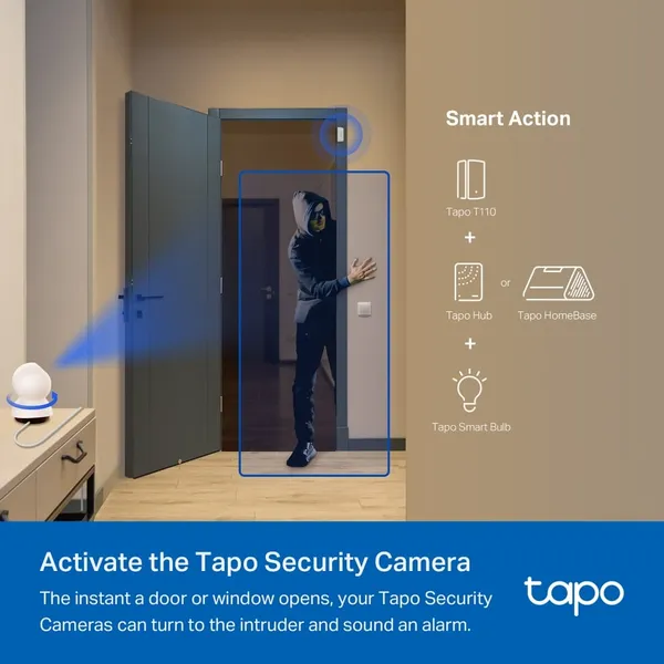 Senzor smart mișcare TP-LINK Tapo T110 WiFi Alb - imagine 6