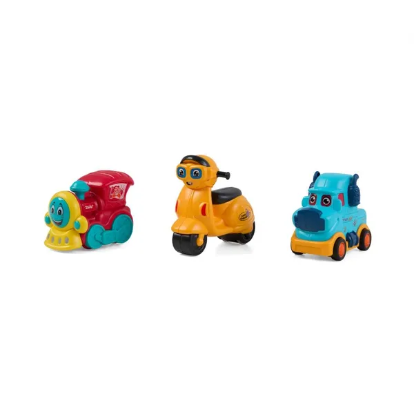 Set 3 Mașinuțe prin Inerție MOMKI pentru Băieți - imagine 2
