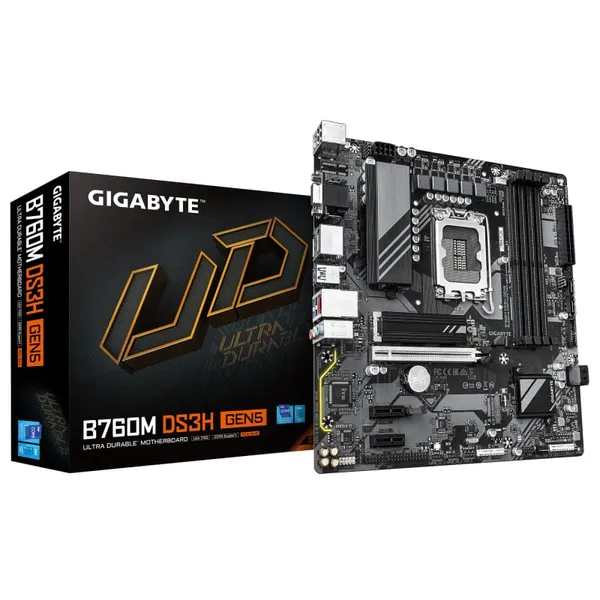 Placă de bază GIGABYTE B760M DS3H GEN5 LGA1700 mATX DDR5