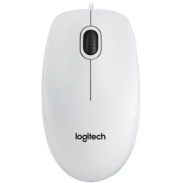 Mouse LOGITECH B100 Cu fir optic Alb 910-003360