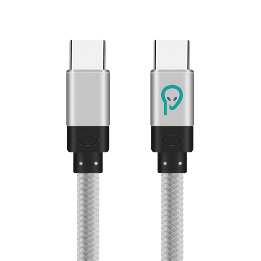 Cablu date SPACER USB Type-C la Type-C 1m Gri SPDC-TYPEC-TYPEC-BRD-SL-1.0