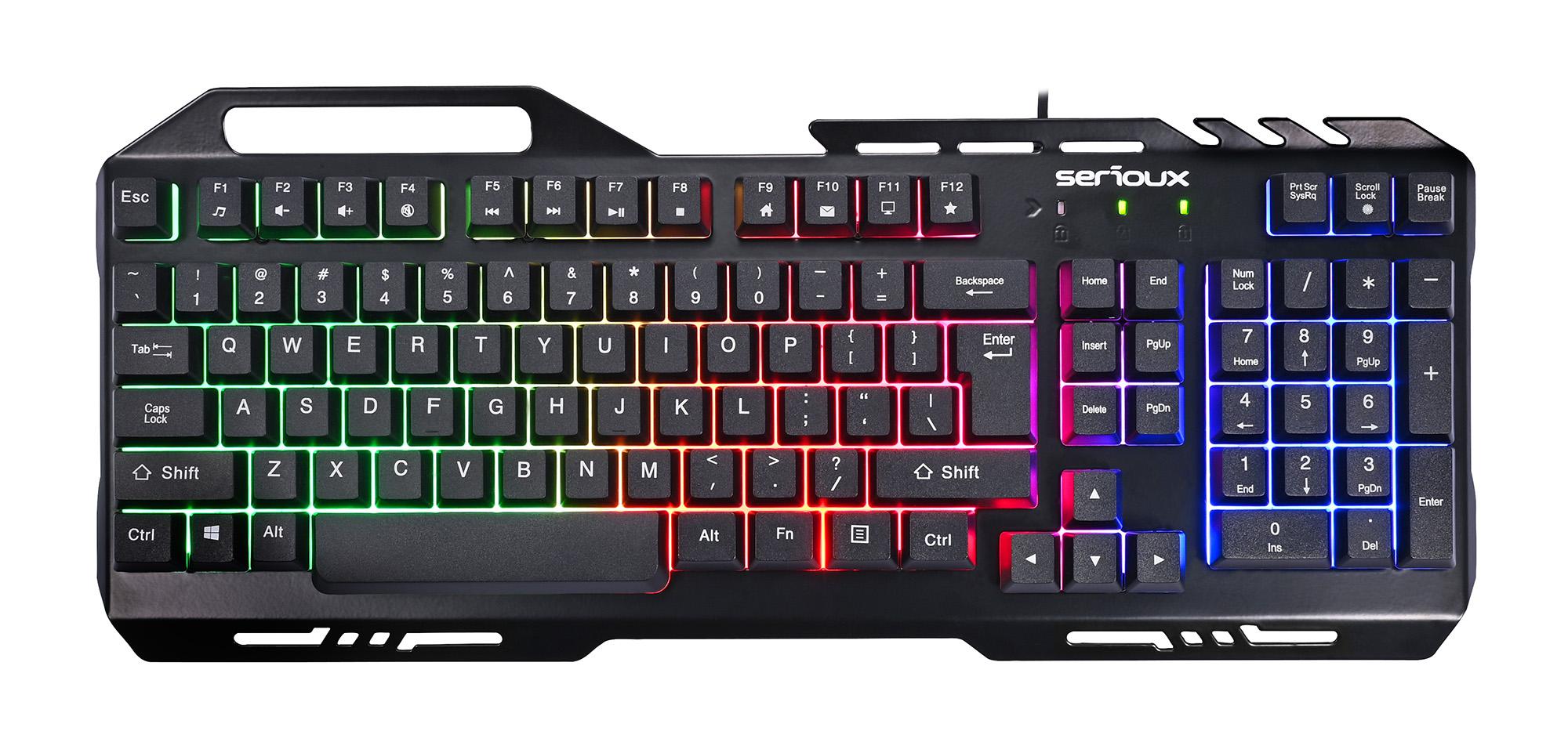 Kit Gaming SERIOUX Tobis 3 în 1 Tastatură Mouse Mousepad Negru - imagine 6
