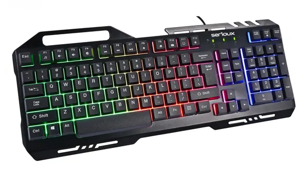 Kit Gaming SERIOUX Tobis 3 în 1 Tastatură Mouse Mousepad Negru - imagine 7
