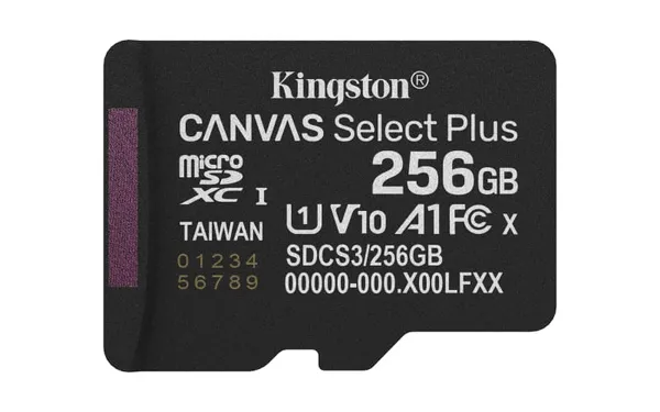 Card de memorie KINGSTON Canvas Select Plus MicroSDXC 256GB 150MB/s