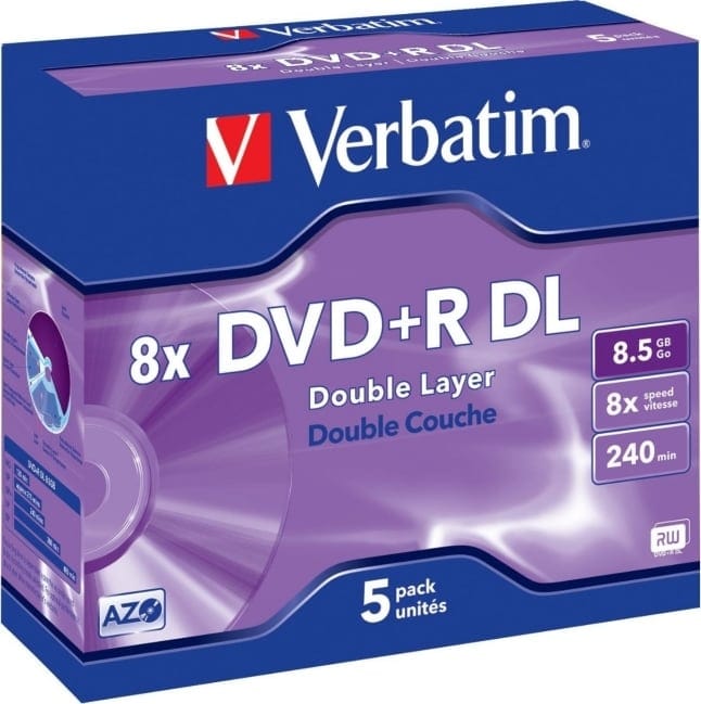 Disc DVD+R VERBATIM 8.5GB Double Layer 8x Matt Silver