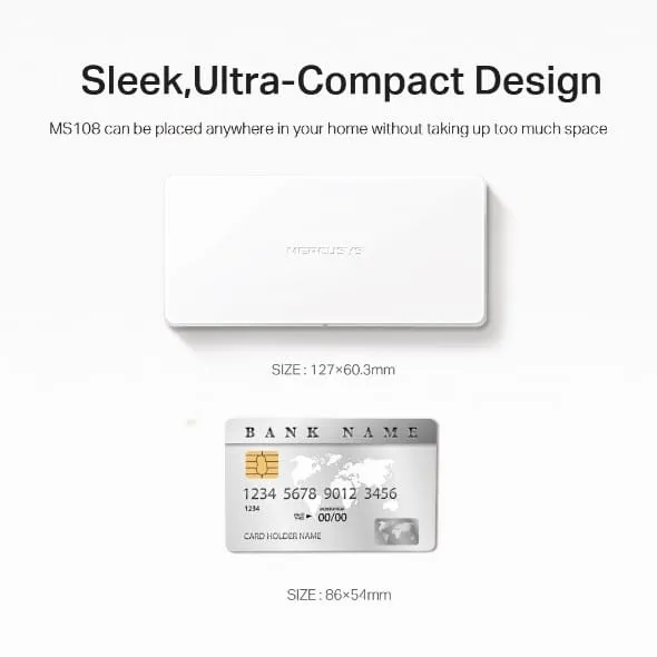 Switch MERCUSYS MS108 8 Porturi 10/100 Mbps - imagine 3