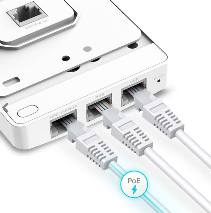 Access Point TP-LINK EAP615-Wall AX1800 WiFi 6 Dual-Band Omada - imagine 2