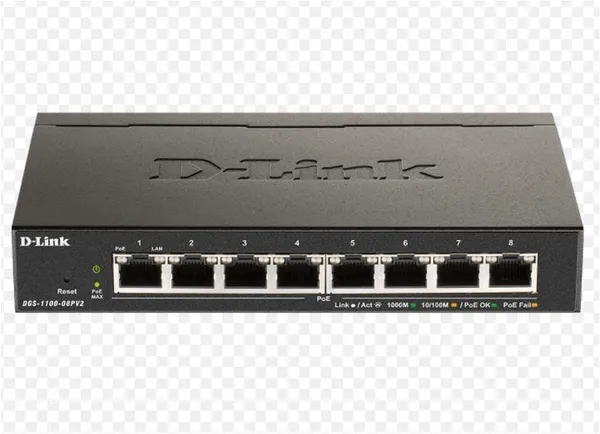 Switch D-LINK DGS-1100-08V2 8 Porturi Gigabit 10/100/1000 Mbps