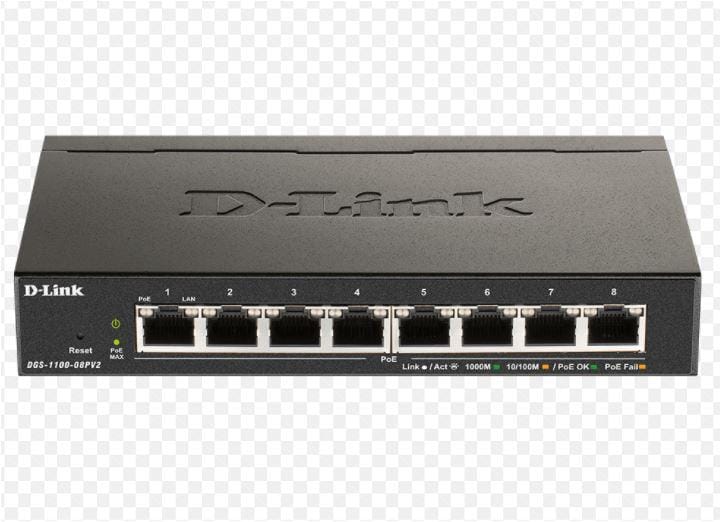 Switch D-LINK DGS-1100-08V2 8 Porturi Gigabit 10/100/1000 Mbps