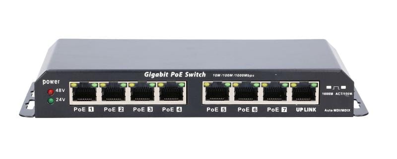 Switch PoE EXTRALINK KRATOS 7 Porturi Gigabit 1 Uplink