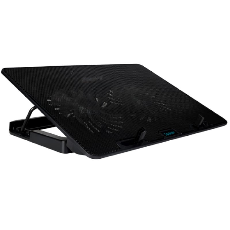 Stand Cooler Notebook SPACER Gaming 2F 17 inch 2 Ventilatoare Argintiu