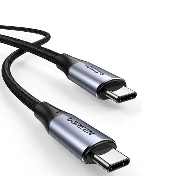 Cablu UGREEN US355 USB-C la USB-C 100W 10Gbps 1m Negru