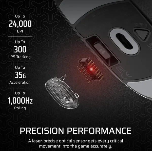 Mouse Gaming CORSAIR M55 Wireless Negru - imagine 4