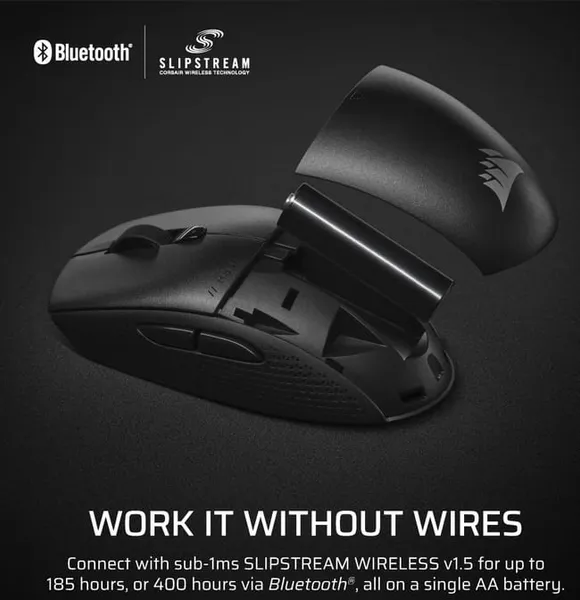 Mouse Gaming CORSAIR M55 Wireless Negru - imagine 5