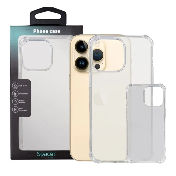 Husă SPACER iPhone 14 Pro Max Transparentă TPU 1.5mm