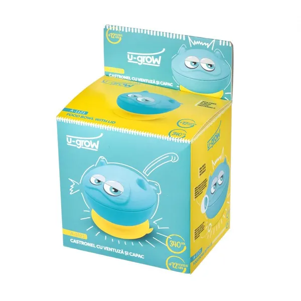 Bol U-GROW cu Ventuză și Capac 340 ml - imagine 3