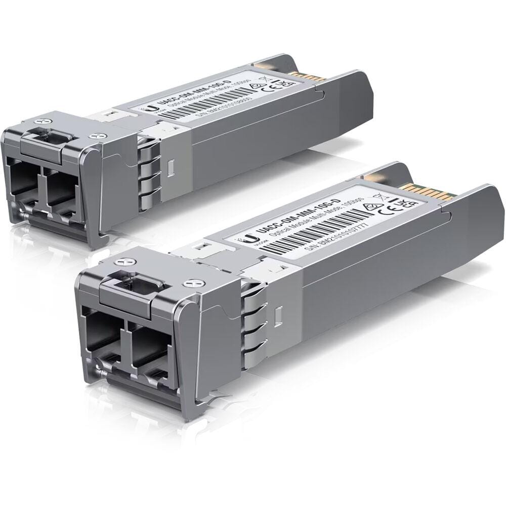 Modul Optic UBIQUITI 10Gbps Multi-mode LC 300m Pachet 2 Unități UACC-OM-MM-10G-D-2
