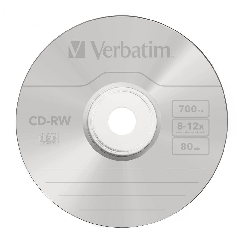 Disc CD-RW VERBATIM 700MB 12X 10 bucăți JewelCase 43148
