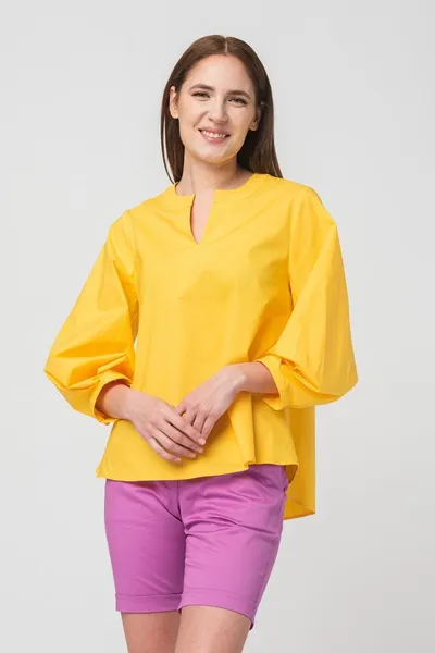Cămașă Casual Femei Yellow Mărime M - imagine 2