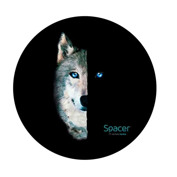 Covor Gaming SPACER SPFP-WOLF-120 Rotund 120cm Negru