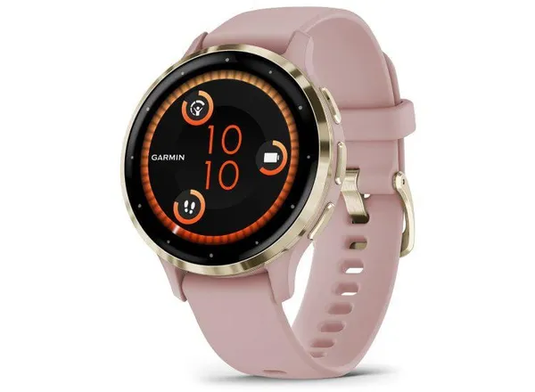 Smartwatch GARMIN Venu 3S Pink Dawn Soft Gold 010-02785-03 - imagine 2