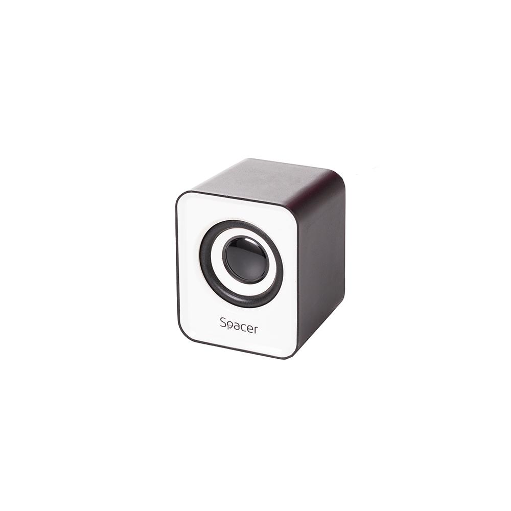 Boxe PC SPACER SPB-807 2.1 11W USB Negru/Alb - imagine 2