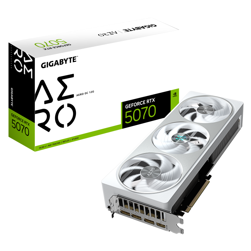 Placă Video GIGABYTE GeForce RTX 5070 AERO OC 12GB GDDR7
