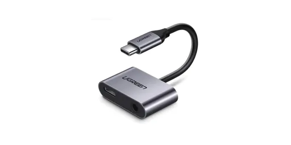 Adaptor Încărcare și Audio UGREEN CM193 USB-C Jack 3.5mm Gri