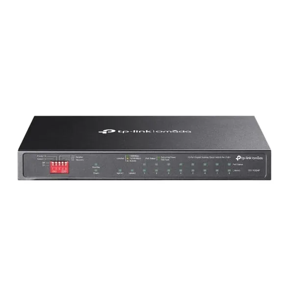 Switch TP-LINK Omada DS110GMP 8 Porturi PoE+ Gigabit Buget 123W - imagine 3