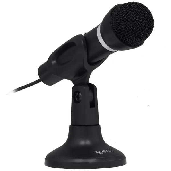 Microfon SPACER SPMF-RETRO cu Suport Tip Picior Negru