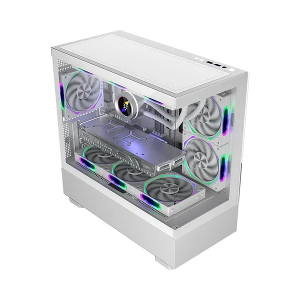 Carcasă PC 1STPLAYER MI5 Mid Tower ARGB Alb - imagine 3