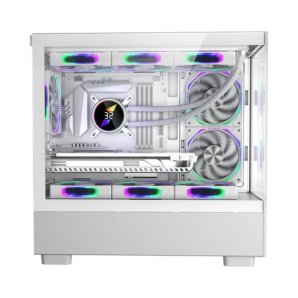 Carcasă PC 1STPLAYER MI5 Mid Tower ARGB Alb - imagine 4