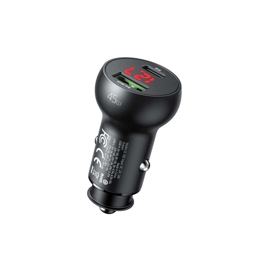Încărcător Auto MCDODO Mushrooms Series 45W 2 Porturi Negru