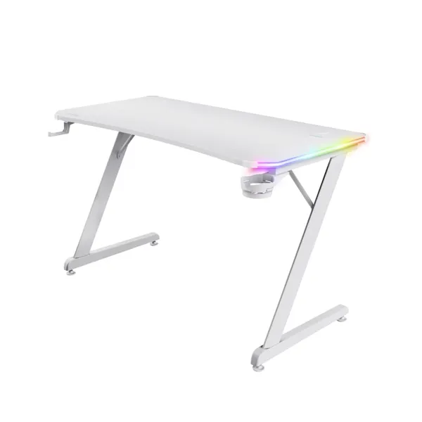 Birou Gaming TRUST GXT 709W Luminus RGB Alb TR-25328