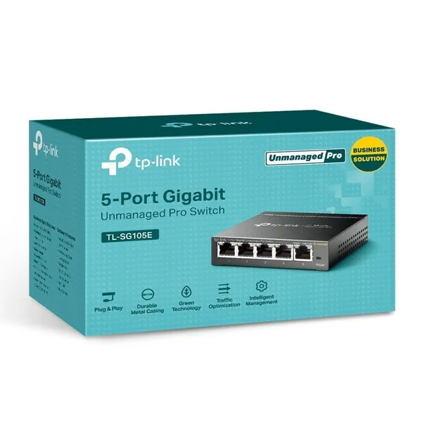 Switch TP-LINK TL-SG105E 5 Porturi Gigabit Managed - imagine 3