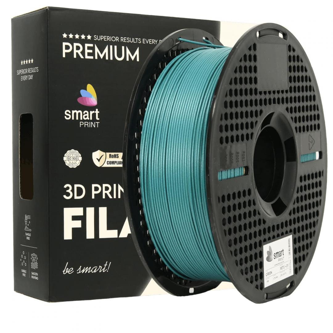 Filament 3D SMART PRINT PETG+CF Verde 1.75mm 1kg
