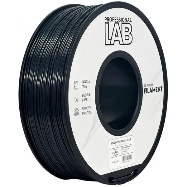 Filament 3D PROFESSIONAL LAB ASA 1.75mm Negru 1kg