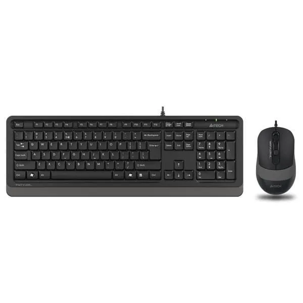 Kit Tastatură și Mouse A4TECH Fstyler FM10+FK10 cu Fir USB Gri