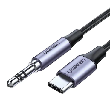 Cablu Adaptor UGREEN AV143 USB Type-C la Jack 3.5mm 1m Gri