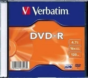 Disc DVD-R VERBATIM 4.7GB Single Layer Matt Silver 43547