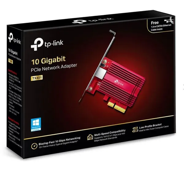 Placă de Rețea TP-LINK TX401 Intern PCI-E 10 Gbps - imagine 6