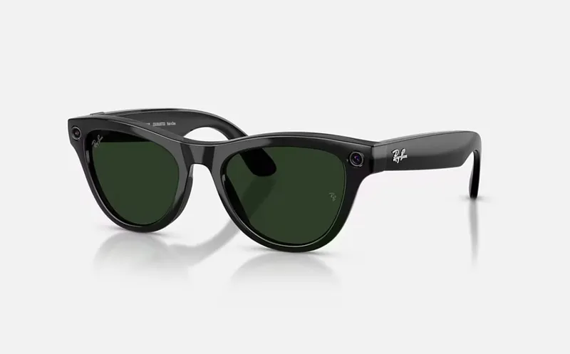 Ochelari Smart RAYBAN Meta Skyler High Bridge Fit Negru Lucios Transitions Gen 2 - imagine 2