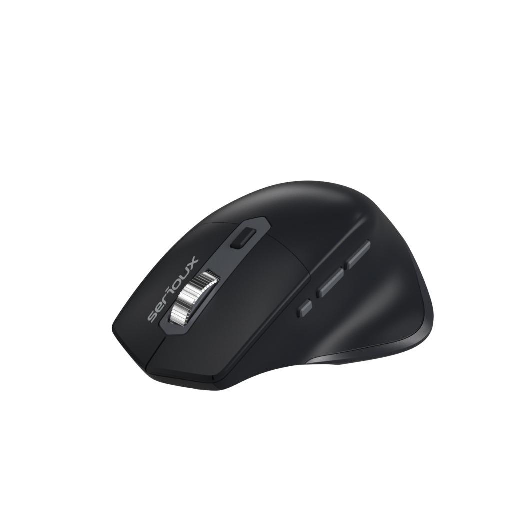 Mouse SERIOUX Apex 166 Wireless Reîncărcabil Negru - imagine 5