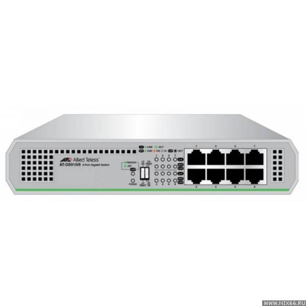 Switch ALLIED TELESIS 910 8 Porturi 10/100/1000 Mbps AT-GS910/8-50