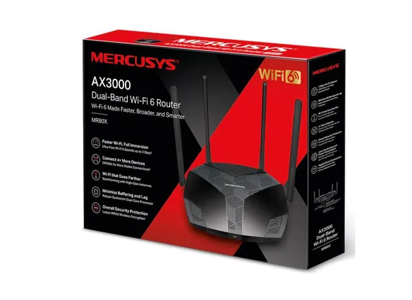 Router Wireless MERCUSYS MR80X AX3000 Wi-Fi 6 - imagine 8