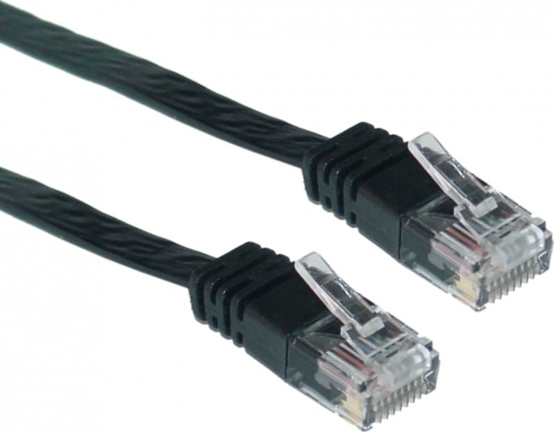 Cablu Patch Cord SPACER Cat5e 1m Negru