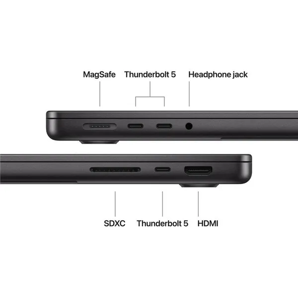 Laptop APPLE MacBook Pro 14.2 M5 Max 128GB/2TB Space Black - imagine 3